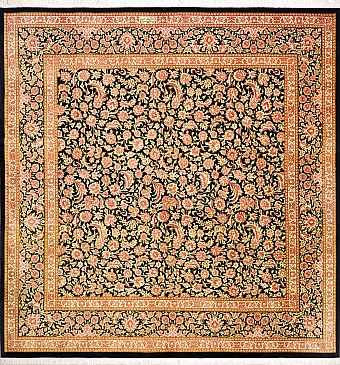 Шелковый Иранский ковер Qom №3572 200x200cm Шелковый Иранский ковер Qom №3572 200x200cm