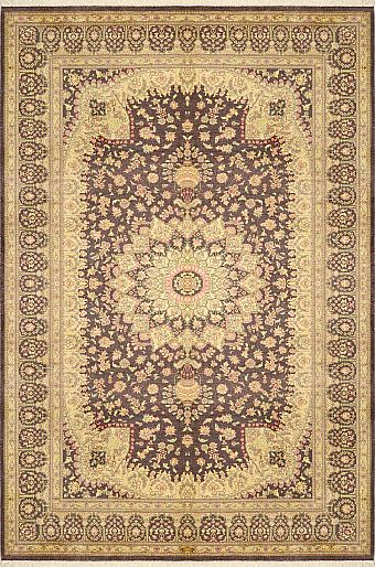 Шелковый Иранский ковер Qom №3574 195x130cm Шелковый Иранский ковер Qom №3574 195x130cm