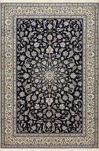 Персидский Nain ковер №1861 303x204cm из шелка и шерсти Персидский Nain ковер №1861 303x204cm из шелка и шерсти