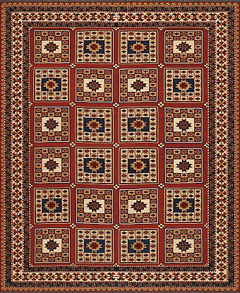 Безворсовый Персидский ковер Sirjan №2356 246x196cm из шерсти Безворсовый Персидский ковер Sirjan №2356 246x196cm из шерсти