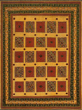 Безворсовый Персидский ковер Sirjan №2282 254x189cm из шерсти Безворсовый Персидский ковер Sirjan №2282 254x189cm из шерсти