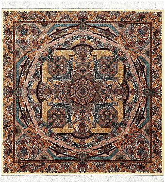 Шелковый Иранский ковер Tehran №5438 200x200cm Шелковый Иранский ковер Tehran №5438 200x200cm