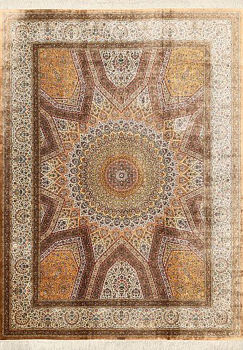 Шелковый Иранский ковер Qom №1596 400x300cm Шелковый Иранский ковер Qom №1596 400x300cm
