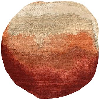 Индийский Ombre ковер №5519 189x185cm из шелка и шерсти Индийский Ombre ковер №5519 189x185cm из шелка и шерсти